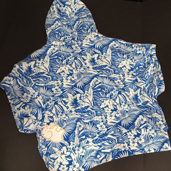 IVORY ELLA ANDREA‎ TROPICAL CROPPED PULLOVER HOODIE NWT - Picture 3 of 7